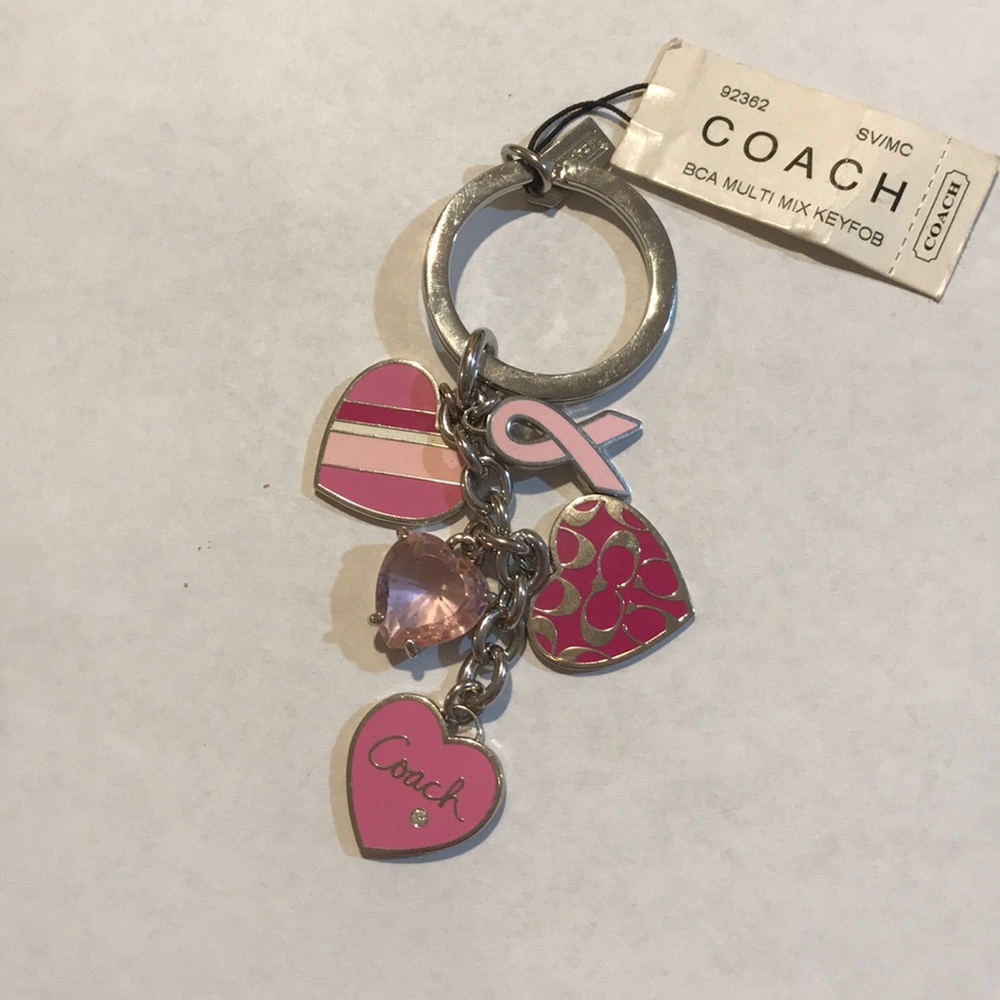 A Coach (heart charms) keychain